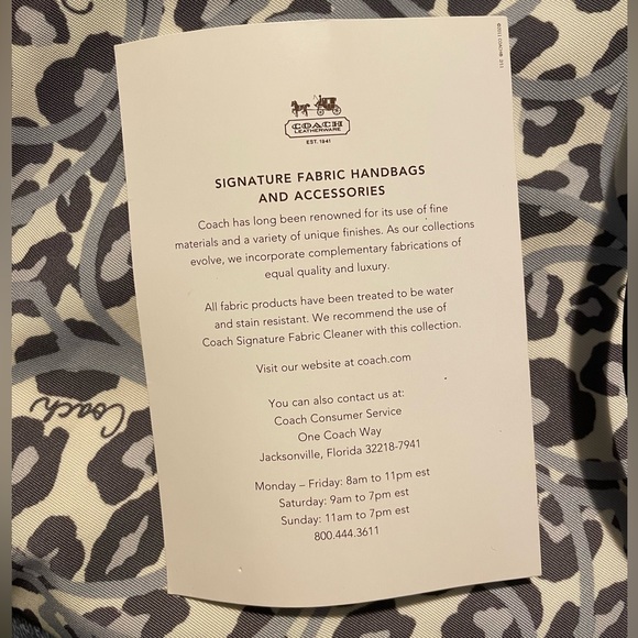 Coach Gray Leopard Print Tote - Picture 7 of 7